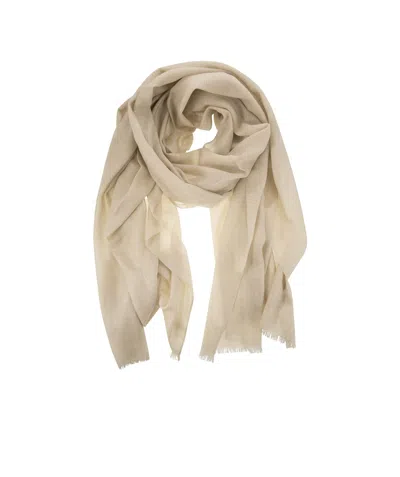 Brunello Cucinelli Rectangular Scarf In Nude