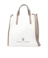 Brunello Cucinelli Rectangular Shoulder Bag In White