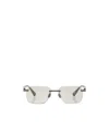Brunello Cucinelli Men Rectangular Titanium Sunglasses In Brown