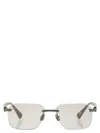 Brunello Cucinelli Rectangular Titanium Sunglasses In Gray