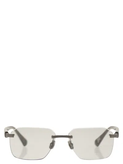 BRUNELLO CUCINELLI BRUNELLO CUCINELLI RECTANGULAR TITANIUM SUNGLASSES
