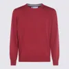Brunello Cucinelli Cashmere And Silk Crew-neck Sweater In Red
