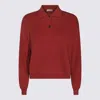 Brunello Cucinelli Ribbed Cotton Knit Polo Shirt In Red
