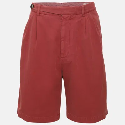 Pre-owned Brunello Cucinelli Red Cotton Short Pants S