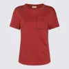 Brunello Cucinelli Red Cotton T-shirt In Red