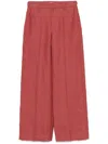 Brunello Cucinelli Hemp And Linen Trousers With Monili Detail