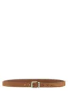 Brunello Cucinelli Men Suede Belt In Brown