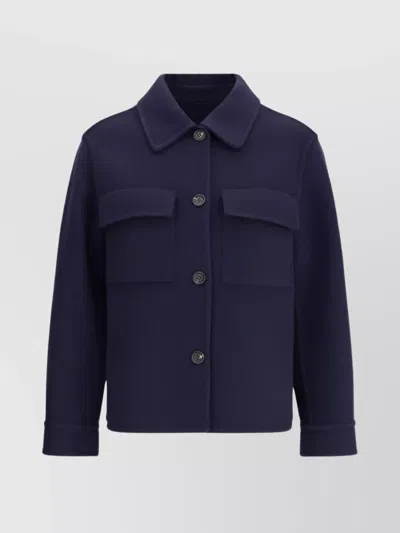 Brunello Cucinelli Refined Wool Jacket For Sophisticated Look In Blue