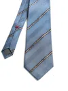 Brunello Cucinelli Regimental-stripe Silk Tie In Blue