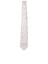 Brunello Cucinelli Regimental Tie In Neutral