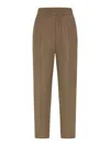 Brunello Cucinelli Baggy Pull-up Pants In Twill In Pattern