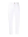 Brunello Cucinelli High-waisted Tapered Trousers In White