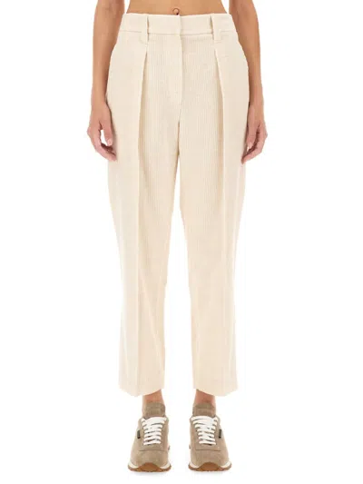 Brunello Cucinelli Regular Fit Pants In Beige