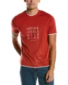 Brunello Cucinelli Contrast-trim Cotton T-shirt In Red