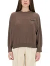 Brunello Cucinelli Relaxed-fit Cashmere Sweater With Classic Silhouette In Gray