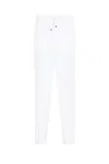 Brunello Cucinelli Men's Linen Blend Drawstring Trousers In White
