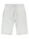 Brunello Cucinelli Grey Jersey Bermuda Shorts In Gray