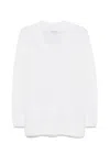 Brunello Cucinelli Relaxed Fit Lightweight Sweater With Deep V-neckline In White
