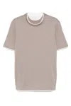 Brunello Cucinelli Relaxed Fit Short-sleeved Crew Neck T-shirt In Brown