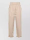 Brunello Cucinelli Relaxed Fit Trousers Elastic Waistband In Pink