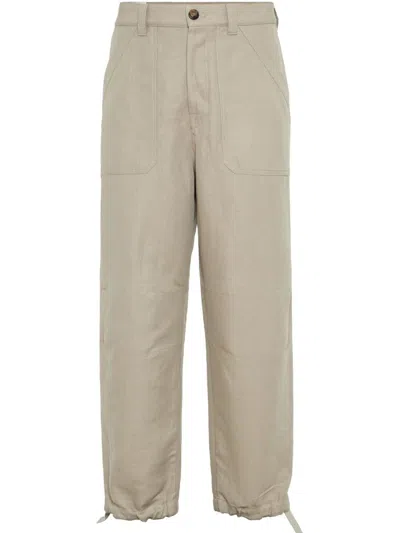 Brunello Cucinelli Relaxed Fit Trousers In Neutral