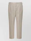 Brunello Cucinelli Relaxed Fit Trousers With Pleats And Pockets In Burgundy