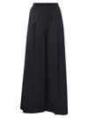 Brunello Cucinelli Women's Relaxed Light Cotton Trousers In Blue