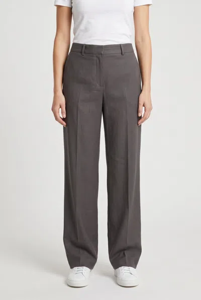 Brunello Cucinelli Relaxed Straight-leg Trousers In Gray