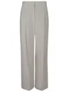 Brunello Cucinelli Wide Trousers With Double Tailored Pleats In Grey