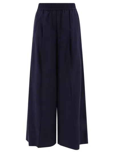 BRUNELLO CUCINELLI BRUNELLO CUCINELLI RELAXED WIDE-LEG TROUSERS WITH ELASTIC WAISTBAND