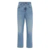 Brunello Cucinelli Logo Patch Mid-rise Straight-fit Jeans In Blue
