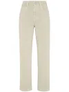 Brunello Cucinelli Beige Twill Loose Trousers