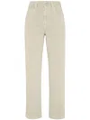 Brunello Cucinelli Beige Twill Loose Trousers