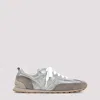Brunello Cucinelli Monili Pull-tab Crinkle-effect Leather Low-top Sneakers In Multi
