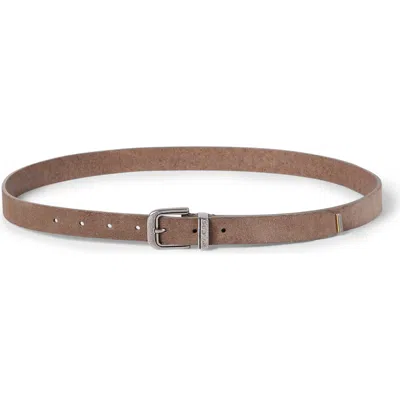 Brunello Cucinelli Reversed Leather Belt In Brown