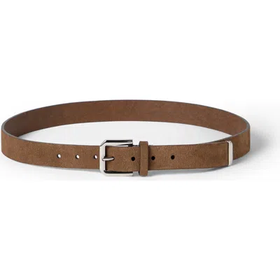 Brunello Cucinelli Reversed Leather Belt In Brown