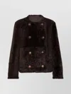 Brunello Cucinelli Reversible Double-breasted Fur Jacket With Button Detailing In Brown