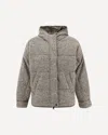 Brunello Cucinelli Reversible Down Jacket In Brown