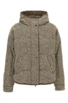 Brunello Cucinelli Reversible Down Jacket Puffer Jackets Multicolor In Multi