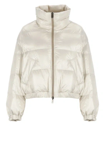 BRUNELLO CUCINELLI BRUNELLO CUCINELLI REVERSIBLE DOWN JACKET WITH JEWEL