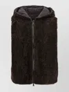 Brunello Cucinelli Reversible Hooded Faux Fur Vest