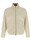 Brunello Cucinelli Reversible Leather Bomber Jacket