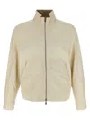 Brunello Cucinelli Reversible Leather Bomber Jacket
