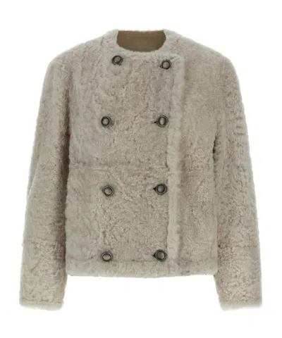 BRUNELLO CUCINELLI REVERSIBLE SHEARLING JACKET