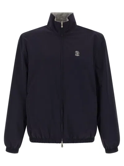 Brunello Cucinelli Reversible Jacket Puffer Jackets Multicolor