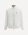 Brunello Cucinelli Reversible Zip-up Lightweight Jacket In White