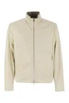 Brunello Cucinelli Reversible Leather Bomber Jacket In Neutral