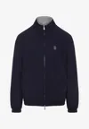 Brunello Cucinelli Water-resistant Long-sleeve Jacket In Black