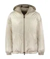 Brunello Cucinelli Women's Piumino M/l Reversibile Platino In Gray