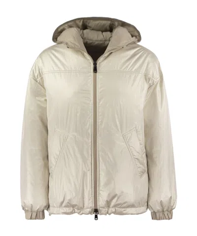 BRUNELLO CUCINELLI BRUNELLO CUCINELLI HOODED REVERSIBLE JACKET